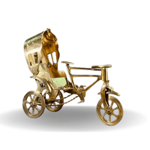 Brass Rickshaw Showpiece